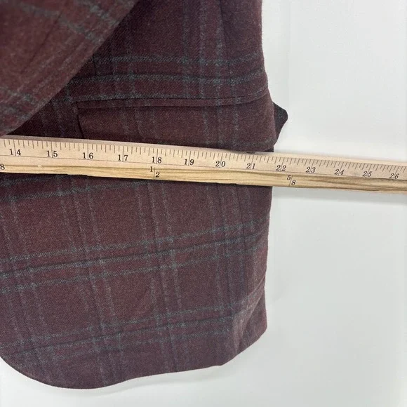 Ermenegildo Zegna Mila Blazer Mens EUR 54L US 44 L Red Plaid Wool Cashmere - Picture 13 of 14